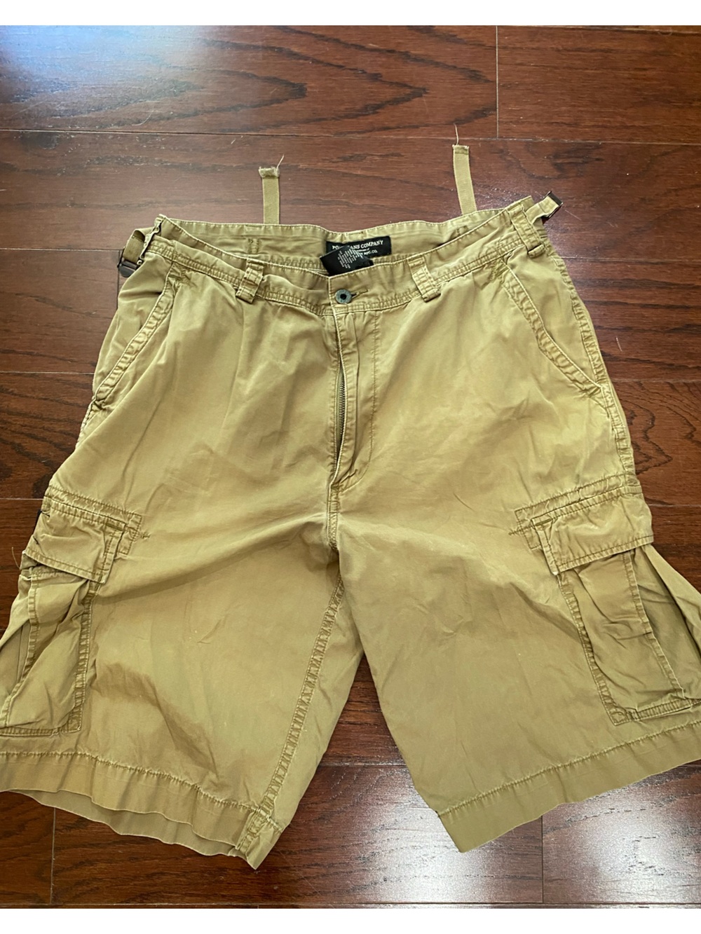 Vintage Polo Jeans Co Military Paratrooper Cargo Shorts Mens sz 33 Khaki Y2K 90s